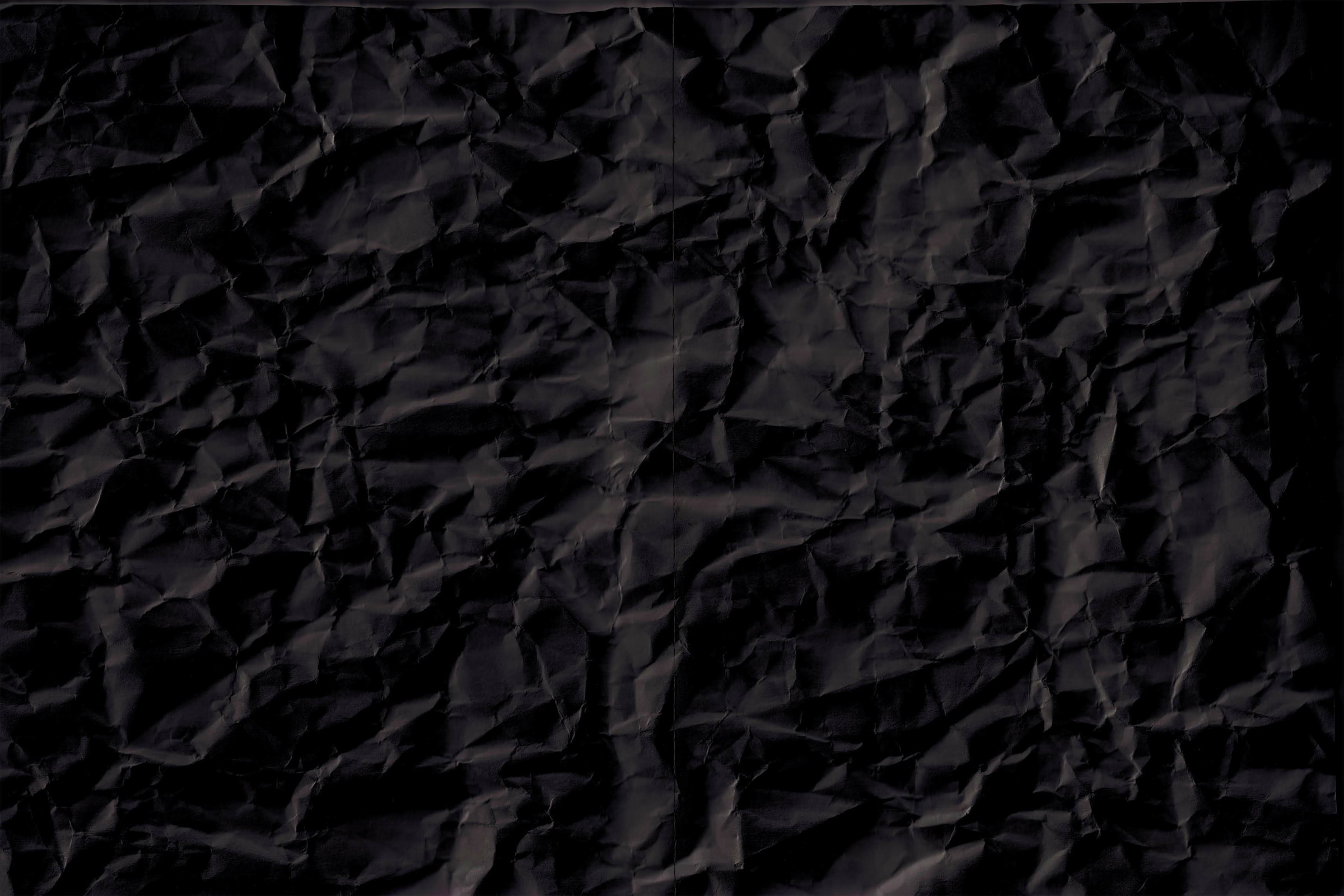 Black Crumpled Paper Texture